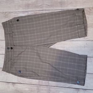 First Option- Brown and White Striped Shorts - Size 8